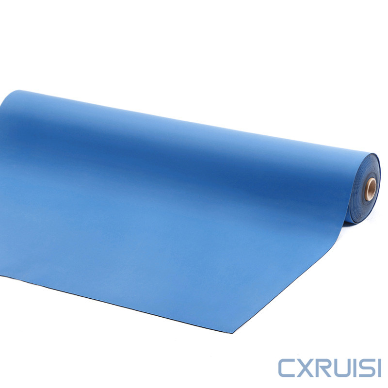 防静电华蓝色胶皮